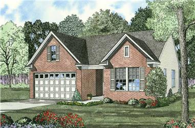 3-Bedroom, 1250 Sq Ft Country House Plan - 153-1290 - Front Exterior