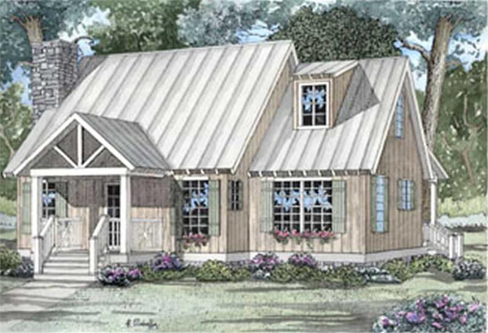 Front elevation of Country home (ThePlanCollection: House Plan #153-1304)