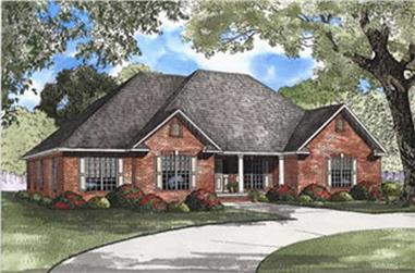 4-Bedroom, 2394 Sq Ft Country House Plan - 153-1326 - Front Exterior