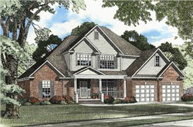 3-Bedroom, 2360 Sq Ft French House Plan - 153-1329 - Front Exterior