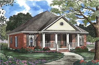 3-Bedroom, 1811 Sq Ft Southern House Plan - 153-1338 - Front Exterior