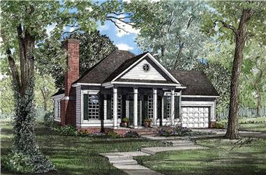 3-Bedroom, 1404 Sq Ft Small House Plans - 153-1354 - Front Exterior