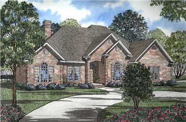 3-Bedroom, 2534 Sq Ft Southern House Plan - 153-1355 - Front Exterior