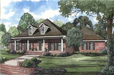 4-Bedroom, 3474 Sq Ft Country Home Plan - 153-1358 - Main Exterior