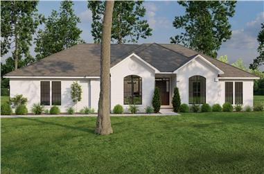4-Bedroom, 1913 Sq Ft Ranch House Plan - 153-1377 - Front Exterior