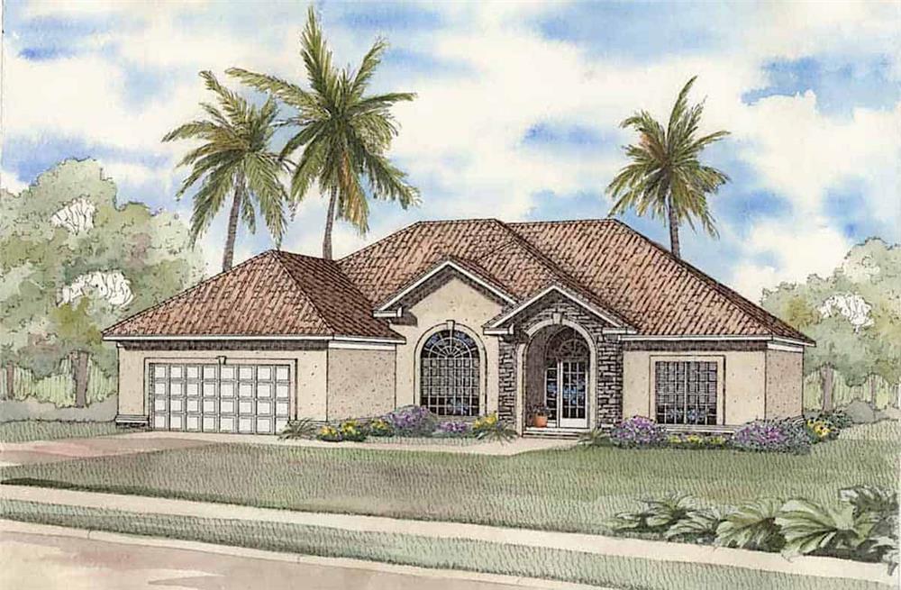 Florida Style home (ThePlanCollection: Plan #153-1380)