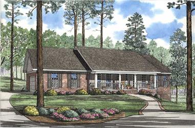 3-Bedroom, 2263 Sq Ft Country House Plan - 153-1389 - Front Exterior