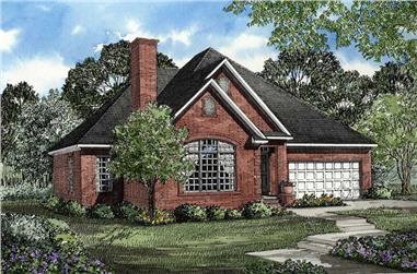 3-Bedroom, 1654 Sq Ft Country Home Plan - 153-1396 - Main Exterior