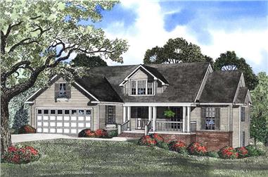3-Bedroom, 2447 Sq Ft Country House Plan - 153-1415 - Front Exterior