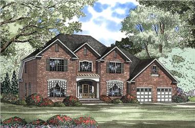5-Bedroom, 3283 Sq Ft Country House Plan - 153-1416 - Front Exterior
