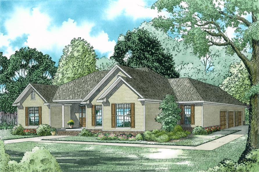 153-1432: Home Plan Rendering-Right View