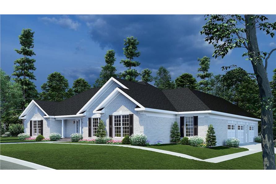 153-1432: Home Plan Rendering-Right View