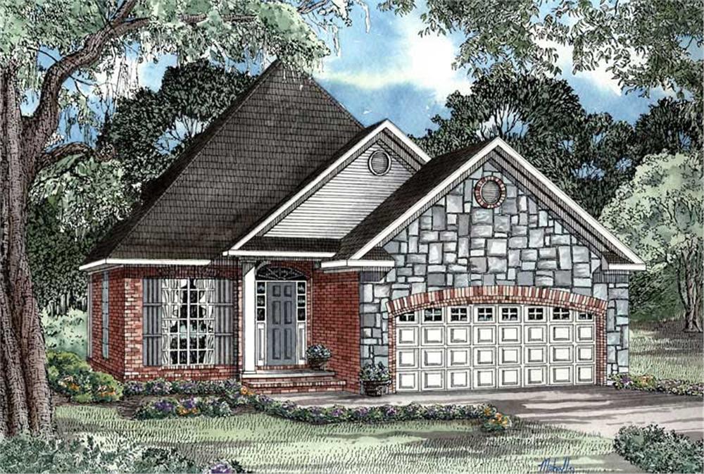 Front elevation of Country home (ThePlanCollection: House Plan #153-1435)