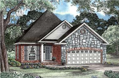 3-Bedroom, 1487 Sq Ft Country House Plan - 153-1435 - Front Exterior