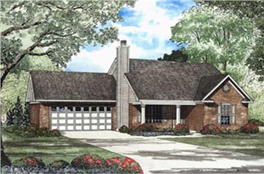 2-Bedroom, 1067 Sq Ft Small House Plans - 153-1443 - Main Exterior