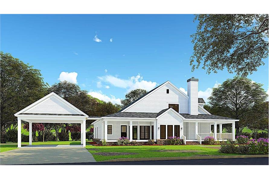 Side View of this 4-Bedroom, 2039 Sq Ft Plan - 153-1454