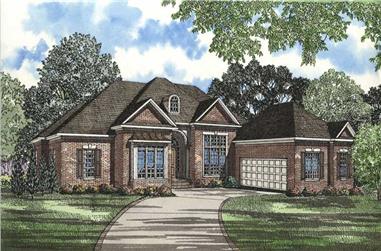 3-Bedroom, 3568 Sq Ft French Home Plan - 153-1456 - Main Exterior