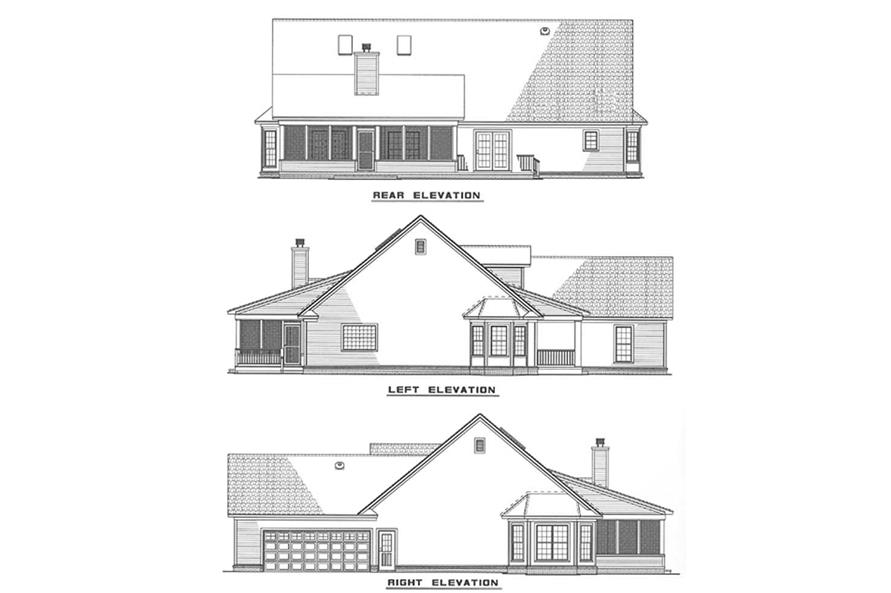 153-1464: Home Plan Elevations-