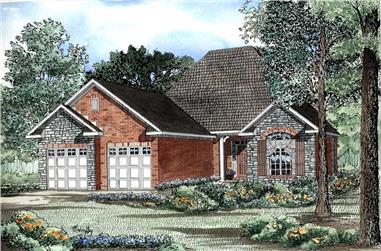 2-Bedroom, 1387 Sq Ft Country Home Plan - 153-1475 - Main Exterior
