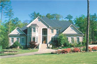 5-Bedroom, 4461 Sq Ft French Home Plan - 153-1488 - Main Exterior
