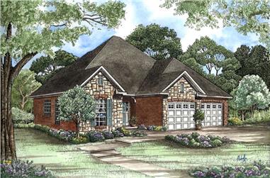 3-Bedroom, 1379 Sq Ft Country Home Plan - 153-1500 - Main Exterior