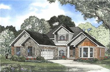 2-Bedroom, 2041 Sq Ft Country House Plan - 153-1553 - Front Exterior