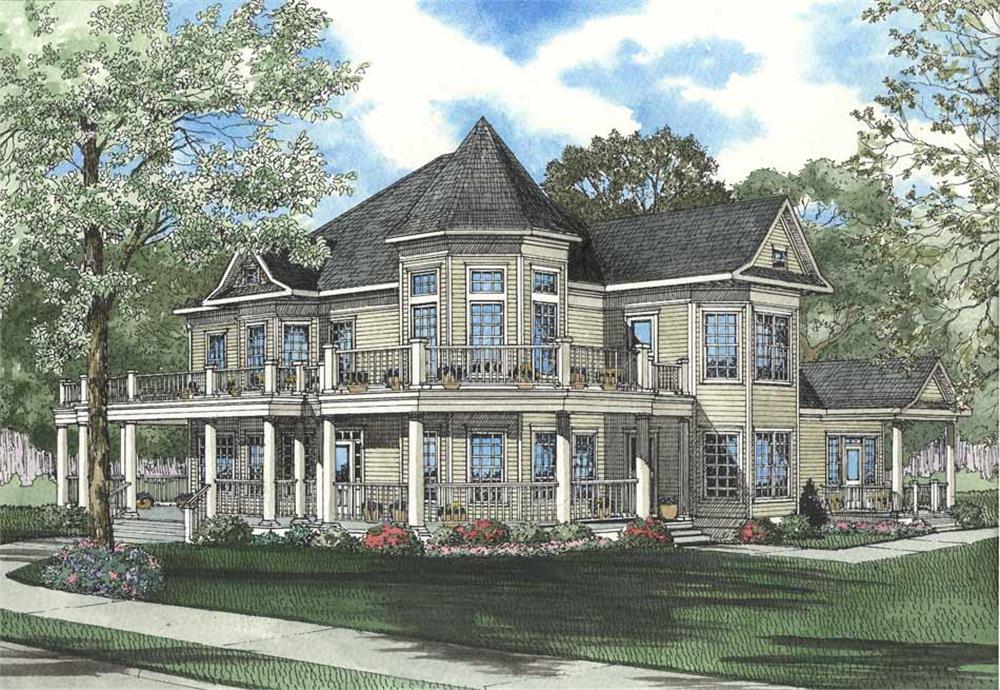 Front elevation of Country home (ThePlanCollection: House Plan #153-1577)