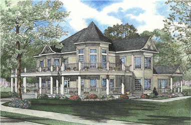 3-Bedroom, 5293 Sq Ft Country House Plan - 153-1577 - Front Exterior