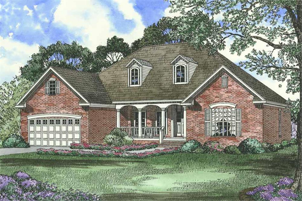 Front elevation of Country home (ThePlanCollection: House Plan #153-1582)
