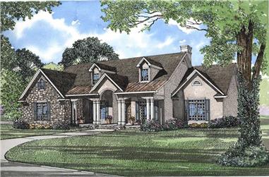 4-Bedroom, 2742 Sq Ft Country Home Plan - 153-1628 - Main Exterior