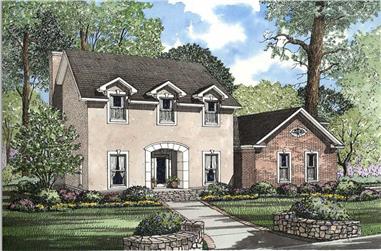 3-Bedroom, 2288 Sq Ft Colonial Home Plan - 153-1632 - Main Exterior