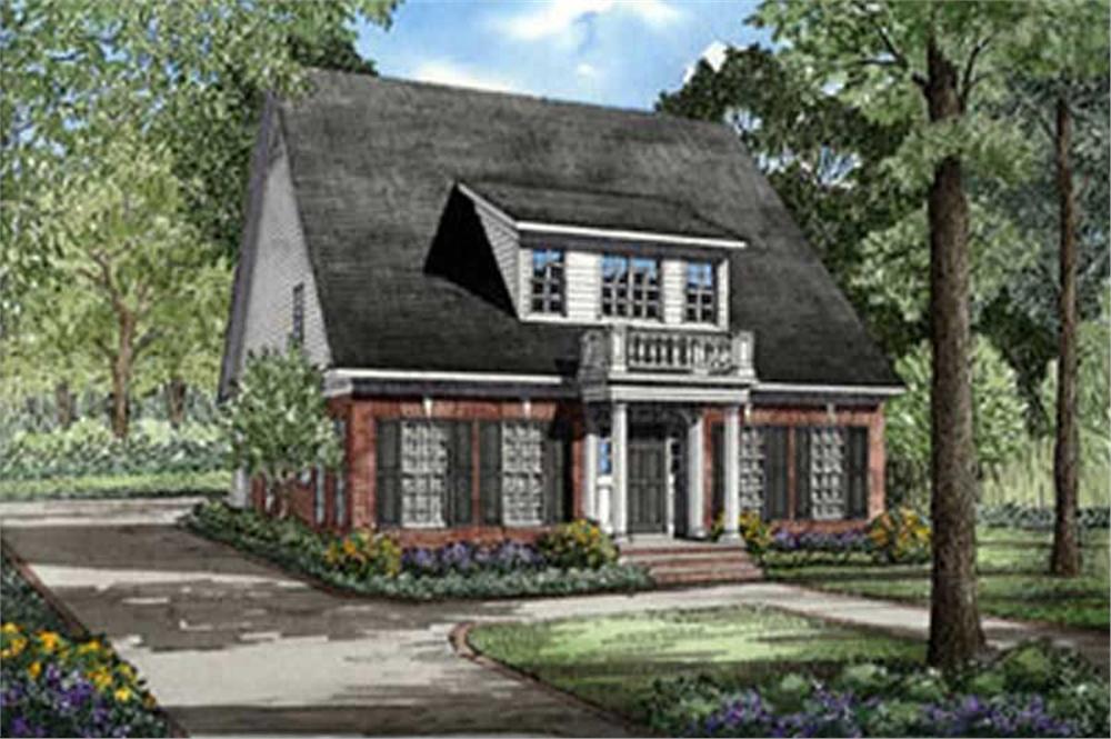 Front elevation of Traditional home (ThePlanCollection: House Plan #153-1641)