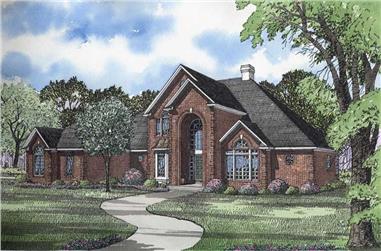 4-Bedroom, 4873 Sq Ft Country House Plan - 153-1643 - Front Exterior