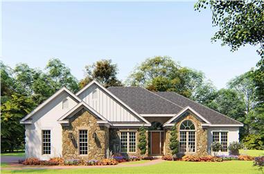 4-Bedroom, 1989 Sq Ft Ranch House - Plan #153-1645 - Front Exterior