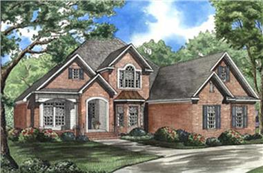3-Bedroom, 2949 Sq Ft French Home Plan - 153-1670 - Main Exterior
