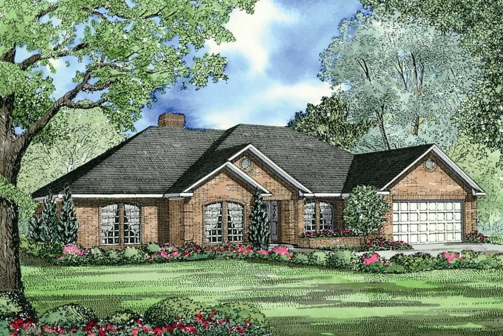 Front elevation of Country home (ThePlanCollection: House Plan #153-1685)
