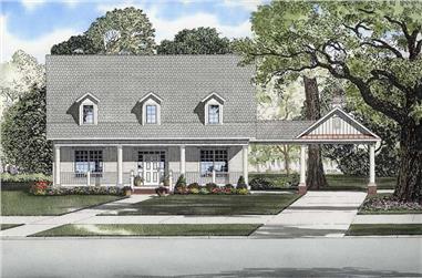 3-Bedroom, 2528 Sq Ft Colonial House Plan - 153-1689 - Front Exterior