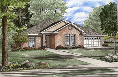 3-Bedroom, 1533 Sq Ft Country House Plan - 153-1699 - Front Exterior