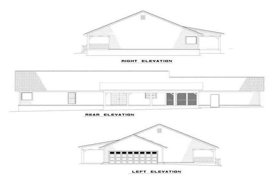 Home Plan Left Elevation of this 3-Bedroom,1800 Sq Ft Plan -153-1744