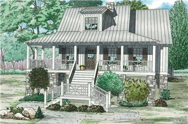 3-Bedroom, 1397 Sq Ft Country House Plan - 153-1752 - Front Exterior