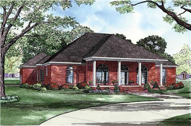 4-Bedroom, 2553 Sq Ft Colonial House Plan - 153-1766 - Front Exterior