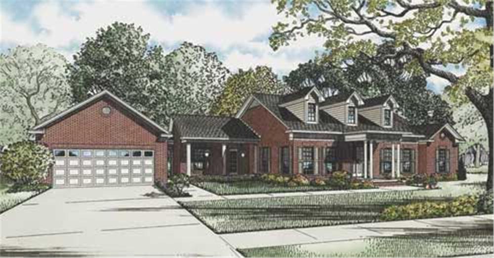 This image is the colored rendering of these cape cod homeplans.
