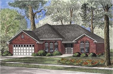 3-Bedroom, 1763 Sq Ft Small House Plans - 153-1801 - Front Exterior