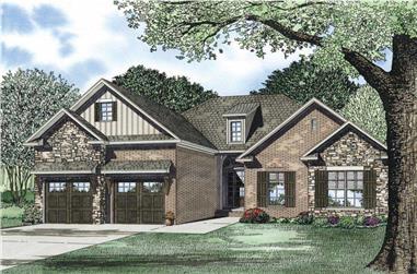 3-Bedroom, 1715 Sq Ft Craftsman House Plan - 153-1803 - Front Exterior