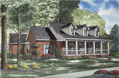 3-Bedroom, 2179 Sq Ft Country Home Plan - 153-1814 - Main Exterior