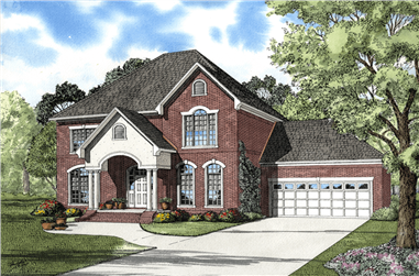 4-Bedroom, 2593 Sq Ft Traditional Home Plan - 153-1819 - Main Exterior