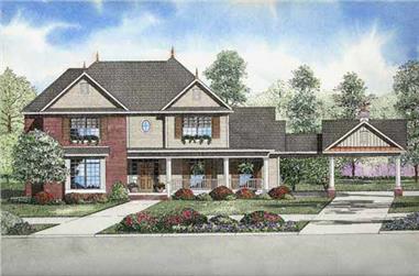4-Bedroom, 2710 Sq Ft Country House Plan - 153-1861 - Front Exterior