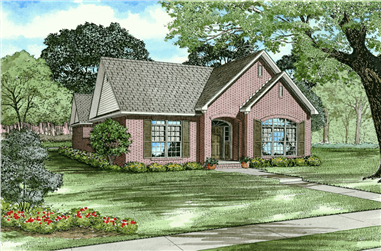3-Bedroom, 1923 Sq Ft Ranch House Plan - 153-1874 - Front Exterior