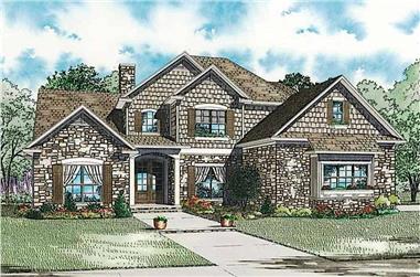 4-Bedroom, 3425 Sq Ft Colonial Home - Plan #153-1876 - Main Exterior