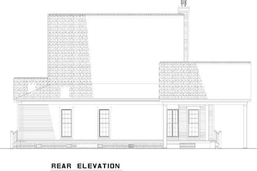 Home Plan Rear Elevation of this 4-Bedroom,2180 Sq Ft Plan -153-1940
